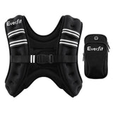 Darrahopens Sports & Fitness > Exercise, Gym & Fitness > Gym Equipment & Accessories Everfit 5kg Weighted Vest Men Women, Reflective Running Vest with Armband Pouch