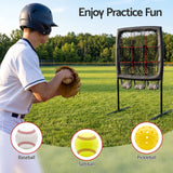 Darrahopens Sports & Fitness > Exercise, Gym & Fitness > Gym Equipment & Accessories Everfit Baseball Pitching Net Training Target Softball Practice 9 Hole Black In Australia - Darrahopens