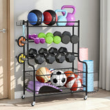 Darrahopens Sports & Fitness > Exercise, Gym & Fitness > Gym Equipment & Accessories Everfit Dumbbell Rack Weight Rack for Dumbbells Home Gym Storage Black