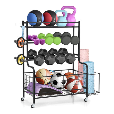 Darrahopens Sports & Fitness > Exercise, Gym & Fitness > Gym Equipment & Accessories Everfit Dumbbell Rack Weight Rack for Dumbbells Home Gym Storage Black