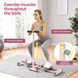 Darrahopens Sports & Fitness > Exercise, Gym & Fitness > Gym Equipment & Accessories Everfit Foldable Ski Exercise Machine Leg Thigh Trainer Home Fitness Cardio Pink