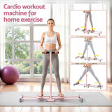 Darrahopens Sports & Fitness > Exercise, Gym & Fitness > Gym Equipment & Accessories Everfit Foldable Ski Exercise Machine Leg Thigh Trainer Home Fitness Cardio Pink