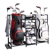 Darrahopens Sports & Fitness > Exercise, Gym & Fitness > Gym Equipment & Accessories Everfit Golf Bag Storage Golfing Equipment Rack Holds 2 Bags 16 Clubs In Australia - Darrahopens