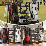 Darrahopens Sports & Fitness > Exercise, Gym & Fitness > Gym Equipment & Accessories Everfit Golf Bag Storage Golfing Equipment Rack Holds 2 Bags 16 Clubs In Australia - Darrahopens