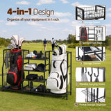 Darrahopens Sports & Fitness > Exercise, Gym & Fitness > Gym Equipment & Accessories Everfit Golf Bag Storage Golfing Equipment Rack Holds 2 Bags 16 Clubs In Australia - Darrahopens
