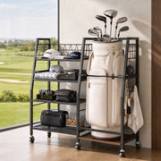 Darrahopens Sports & Fitness > Exercise, Gym & Fitness > Gym Equipment & Accessories Everfit Golf Bag Storage Rack Golf Organizer Hold 1 Bags 4 Shelves In Australia - Darrahopens