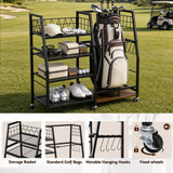 Darrahopens Sports & Fitness > Exercise, Gym & Fitness > Gym Equipment & Accessories Everfit Golf Bag Storage Rack Golf Organizer Hold 1 Bags 4 Shelves In Australia - Darrahopens