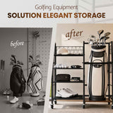 Everfit Golf Bag Storage Rack Golf Organizer Hold 1 Bags 4 Shelves In Australia - Darrahopens