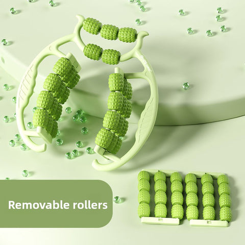 Darrahopens Sports & Fitness > Exercise, Gym & Fitness > Gym Equipment & Accessories Green 360-Degree Wrap Around Leg Roller Massager with 29 Acupressure Points for Muscle Recovery and Body Shaping Essential Tool for Local Home Workouts
