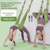 Darrahopens Sports & Fitness > Exercise, Gym & Fitness > Gym Equipment & Accessories Green Aerial Yoga Door Hanging Strap for Home Workouts Adjustable Stretch Band for Backbend Inversion and Flexibility Premium Standard Fit for Local Enthusiasts