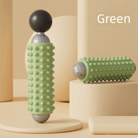 Darrahopens Sports & Fitness > Exercise, Gym & Fitness > Gym Equipment & Accessories Green Portable Electric Yoga Massage Roller - Handheld Fitness Recovery Tool, Deep Tissue Muscle Relaxer & Fascia Release Stick