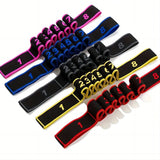 Darrahopens Sports & Fitness > Exercise, Gym & Fitness > Gym Equipment & Accessories Grey 3 Pack Multi-Loop Yoga Stretching Strap with Numbered Sections 90cm Elastic Resistance Band for Dance Pilates Body Sculpting Australian Fitness Gear