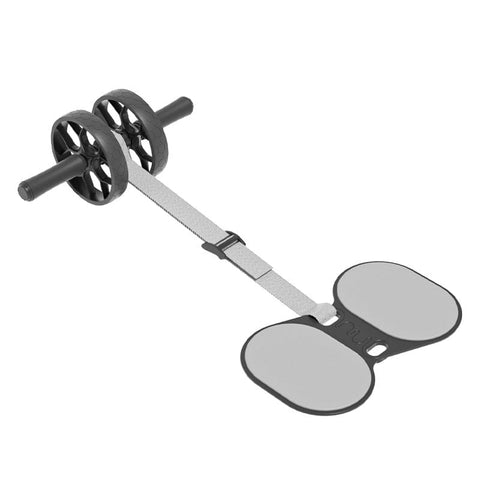 Darrahopens Sports & Fitness > Exercise, Gym & Fitness > Gym Equipment & Accessories Grey Assisted Rebound Ab Roller with Foldable Knee Pad - Dual Wheel Core Trainer for Home Gym
