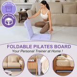 Darrahopens Sports & Fitness > Exercise, Gym & Fitness > Gym Equipment & Accessories Grey Multi-functional Core Training Board with Digital Timer and Resistance Bands Foldable Fitness Panel for Home Abdominal and Pilates Workouts Solution