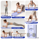 Darrahopens Sports & Fitness > Exercise, Gym & Fitness > Gym Equipment & Accessories Grey Multi-functional Core Training Board with Digital Timer and Resistance Bands Foldable Fitness Panel for Home Abdominal and Pilates Workouts Solution