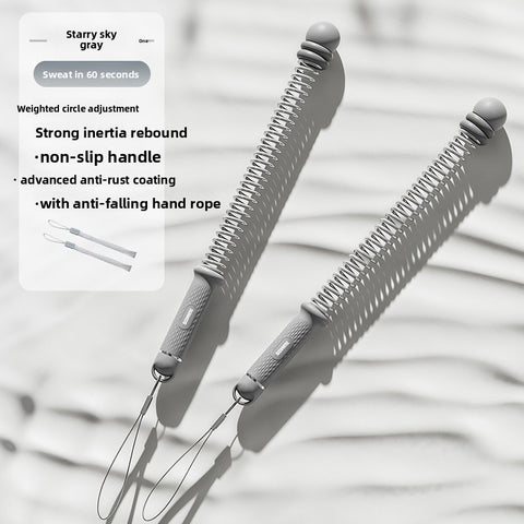 Darrahopens Sports & Fitness > Exercise, Gym & Fitness > Gym Equipment & Accessories Grey Multifunctional Cordless Battle Rope with Adjustable Weight Rings for Home Gym Professional Strength Training Tool for Local Professionals Standard Fit