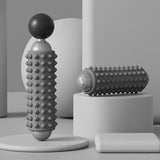 Darrahopens Sports & Fitness > Exercise, Gym & Fitness > Gym Equipment & Accessories Grey Portable Electric Yoga Massage Roller - Handheld Fitness Recovery Tool, Deep Tissue Muscle Relaxer & Fascia Release Stick