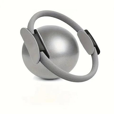 Darrahopens Sports & Fitness > Exercise, Gym & Fitness > Gym Equipment & Accessories Grey Professional Pilates Ring & Yoga Ball Set - Multipurpose Home Fitness Equipment for Whole-Body Core Training & Pelvic Floor Strengthening