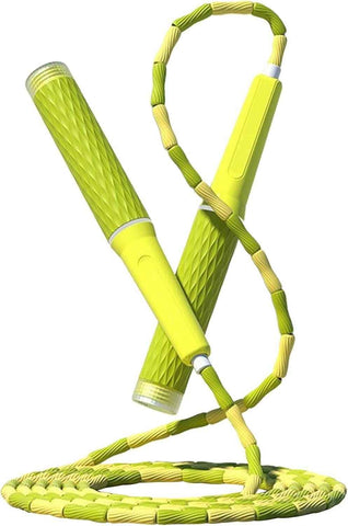 Darrahopens Sports & Fitness > Exercise, Gym & Fitness > Gym Equipment & Accessories Jump Rope Beaded Adjustable Anti Tangle Fitness Skipping Rope Green