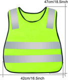 Darrahopens Sports & Fitness > Exercise, Gym & Fitness > Gym Equipment & Accessories Kids Safety Vest Reflective High Visibility Vest Breathable Traffic Vest Costume Construction Vest Elastic Strap Safety Vest Neon Yellow Purpose for Running Cycling Jogging 5PCS - Yellow