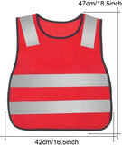Darrahopens Sports & Fitness > Exercise, Gym & Fitness > Gym Equipment & Accessories Kids Safety Vest Reflective High Visibility Vest Breathable Traffic Vest Costume Construction Vest Elastic Strap Safety Vest Neon Yellow Purpose for Running Cycling Jogging 5PCS - Red