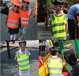 Darrahopens Sports & Fitness > Exercise, Gym & Fitness > Gym Equipment & Accessories Kids Safety Vest Reflective High Visibility Vest Breathable Traffic Vest Costume Construction Vest Elastic Strap Safety Vest Neon Yellow Purpose for Running Cycling Jogging 5PCS - Red