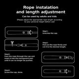Darrahopens Sports & Fitness > Exercise, Gym & Fitness > Gym Equipment & Accessories LED Light-Up Jump Rope for Boys Girls - Adjustable Glow-in-the-Dark Skipping Rope Black