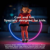 Darrahopens Sports & Fitness > Exercise, Gym & Fitness > Gym Equipment & Accessories LED Light-Up Jump Rope for Boys Girls - Adjustable Glow-in-the-Dark Skipping Rope Purple