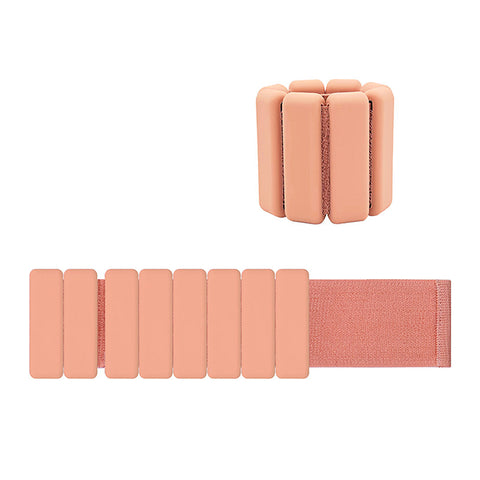 Darrahopens Sports & Fitness > Exercise, Gym & Fitness > Gym Equipment & Accessories Light Orange Premium Adjustable Silicone Wrist & Ankle Weights (1lb Each, 2lb Pair) - Waterproof & Sweatproof for Enhanced Yoga, Running & Fitness Workouts