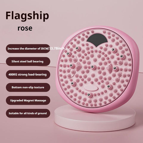 Darrahopens Sports & Fitness > Exercise, Gym & Fitness > Gym Equipment & Accessories Magnetic Foot Massage & Waist Twisting Disc｜Home Body-Shaping Fitness Equipment, Silent Anti-Slip Dual-Function, Promotes Circulation & Improves Sleep（pink）