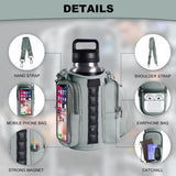 Darrahopens Sports & Fitness > Exercise, Gym & Fitness > Gym Equipment & Accessories Magnetic Sports Bag with Adjustable Shoulder Strap - Includes Water Bottle Holder and Pocket - for Sports, Workouts, Travel & Work（Blue）