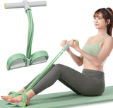 Darrahopens Sports & Fitness > Exercise, Gym & Fitness > Gym Equipment & Accessories Multi-Function 6-Tube Resistance Band with Foot Pedal – 2M Stretchable Home Workout Equipment for Full Body Exercise – Adjustable Tension for Arms, Legs, Waist & Abs – Compact Design (Green)