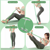 Darrahopens Sports & Fitness > Exercise, Gym & Fitness > Gym Equipment & Accessories Multi-Function 6-Tube Resistance Band with Foot Pedal – 2M Stretchable Home Workout Equipment for Full Body Exercise – Adjustable Tension for Arms, Legs, Waist & Abs – Compact Design (Green)