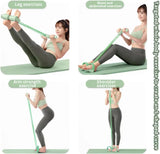 Darrahopens Sports & Fitness > Exercise, Gym & Fitness > Gym Equipment & Accessories Multi-Function 6-Tube Resistance Band with Foot Pedal – 2M Stretchable Home Workout Equipment for Full Body Exercise – Adjustable Tension for Arms, Legs, Waist & Abs – Compact Design (Green)