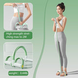 Darrahopens Sports & Fitness > Exercise, Gym & Fitness > Gym Equipment & Accessories Multi-Function 6-Tube Resistance Band with Foot Pedal – 2M Stretchable Home Workout Equipment for Full Body Exercise – Adjustable Tension for Arms, Legs, Waist & Abs – Compact Design (Green)