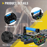 Darrahopens Sports & Fitness > Exercise, Gym & Fitness > Gym Equipment & Accessories Multifunctional Folding Push-up Board, Home Fitness Push-up Stands, Versatile Home Exercise Equipment. It helps exercise and strengthen shoulders, chest, back, and triceps, improving overall fitness.