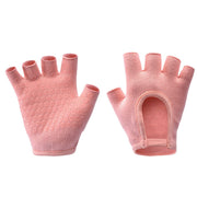 Darrahopens Sports & Fitness > Exercise, Gym & Fitness > Gym Equipment & Accessories Orange 2-Pack Women's Non-Slip Yoga Gloves - Open Back Half Finger Cotton Stretchy Grip Gloves for Aerial Yoga, Pilates, and Fitness