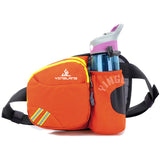 Darrahopens Sports & Fitness > Exercise, Gym & Fitness > Gym Equipment & Accessories Orange Lightweight Running Waist Pack with Stable Bottle Holder - Multi-Functional Nylon Sports Fanny Pack for Marathon, Hiking, Cycling & Climbing