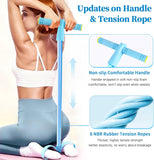 Darrahopens Sports & Fitness > Exercise, Gym & Fitness > Gym Equipment & Accessories Pedal Resistance Bands with Handles, Upgrade 6-Tubes Manual Tension Training Pedal, Natural Rubber Foot Pedal Resistance Bands, Multifunction Fitness Bands for Abdomen, Waist, Arm, Leg（Blue）