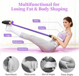 Darrahopens Sports & Fitness > Exercise, Gym & Fitness > Gym Equipment & Accessories Pedal Resistance Bands with Handles, Upgrade 6-Tubes Manual Tension Training Pedal, Natural Rubber Foot Pedal Resistance Bands, Multifunction Fitness Bands for Abdomen, Waist, Arm, Leg（Purple）