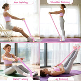 Darrahopens Sports & Fitness > Exercise, Gym & Fitness > Gym Equipment & Accessories Pedal Resistance Bands with Handles, Upgrade 6-Tubes Manual Tension Training Pedal, Natural Rubber Foot Pedal Resistance Bands, Multifunction Fitness Bands for Abdomen, Waist, Arm, Leg