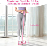 Darrahopens Sports & Fitness > Exercise, Gym & Fitness > Gym Equipment & Accessories Pedal Resistance Bands with Handles, Upgrade 6-Tubes Manual Tension Training Pedal, Natural Rubber Foot Pedal Resistance Bands, Multifunction Fitness Bands for Abdomen, Waist, Arm, Leg