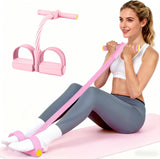 Darrahopens Sports & Fitness > Exercise, Gym & Fitness > Gym Equipment & Accessories Pedal Resistance Bands with Handles, Upgrade 6-Tubes Manual Tension Training Pedal, Natural Rubber Foot Pedal Resistance Bands, Multifunction Fitness Bands for Abdomen, Waist, Arm, Leg