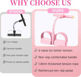 Darrahopens Sports & Fitness > Exercise, Gym & Fitness > Gym Equipment & Accessories Pedal Resistance Bands with Handles, Upgrade 6-Tubes Manual Tension Training Pedal, Natural Rubber Foot Pedal Resistance Bands, Multifunction Fitness Bands for Abdomen, Waist, Arm, Leg