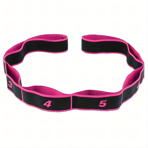 Darrahopens Sports & Fitness > Exercise, Gym & Fitness > Gym Equipment & Accessories Pink 3 Pack Multi-Loop Yoga Stretching Strap with Numbered Sections 90cm Elastic Resistance Band for Dance Pilates Body Sculpting Australian Fitness Gear