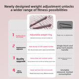 Darrahopens Sports & Fitness > Exercise, Gym & Fitness > Gym Equipment & Accessories Pink Multifunctional Cordless Battle Rope with Adjustable Weight Rings for Home Gym Professional Strength Training Tool for Local Professionals Standard Fit