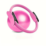 Darrahopens Sports & Fitness > Exercise, Gym & Fitness > Gym Equipment & Accessories Pink Professional Pilates Ring & Yoga Ball Set - Multipurpose Home Fitness Equipment for Whole-Body Core Training & Pelvic Floor Strengthening