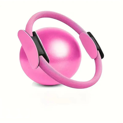 Darrahopens Sports & Fitness > Exercise, Gym & Fitness > Gym Equipment & Accessories Pink Professional Pilates Ring & Yoga Ball Set - Multipurpose Home Fitness Equipment for Whole-Body Core Training & Pelvic Floor Strengthening