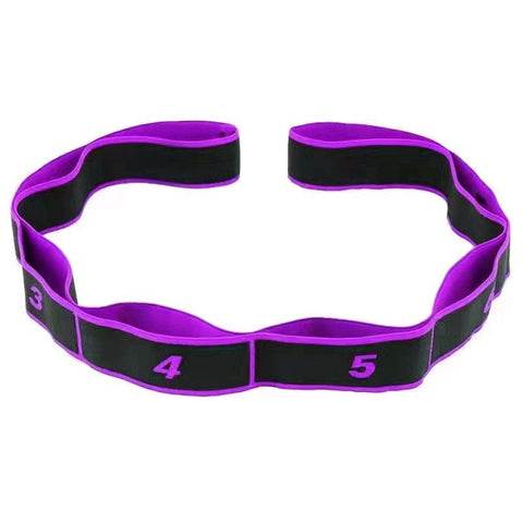 Darrahopens Sports & Fitness > Exercise, Gym & Fitness > Gym Equipment & Accessories Purple 3 Pack Multi-Loop Yoga Stretching Strap with Numbered Sections 90cm Elastic Resistance Band for Dance Pilates Body Sculpting Australian Fitness Gear