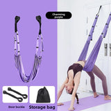 Darrahopens Sports & Fitness > Exercise, Gym & Fitness > Gym Equipment & Accessories Purple Aerial Yoga Door Hanging Strap for Home Workouts Adjustable Stretch Band for Backbend Inversion and Flexibility Premium Standard Fit for Local Enthusiasts